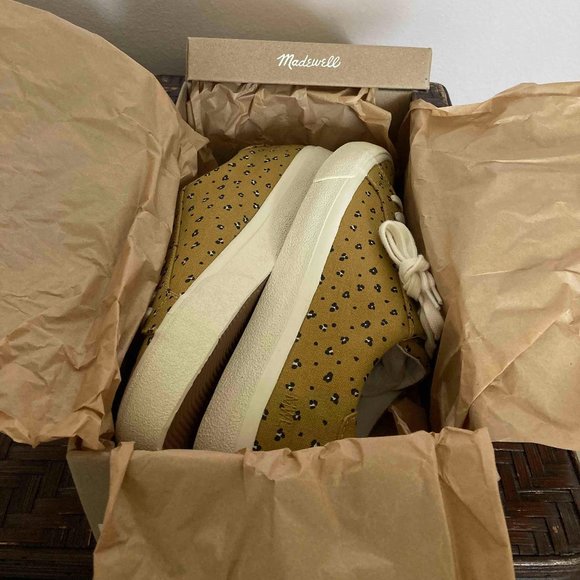 NWT Madewell Sidewalk Low-Top Sneakers in Mini Leopard (Re)sourced Canvas Size 8 - Picture 3 of 6